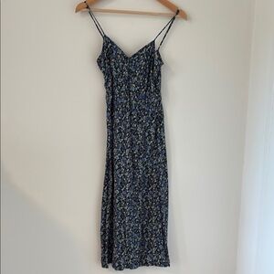 Rouje Floral Blue Spaghetti Strap Dress